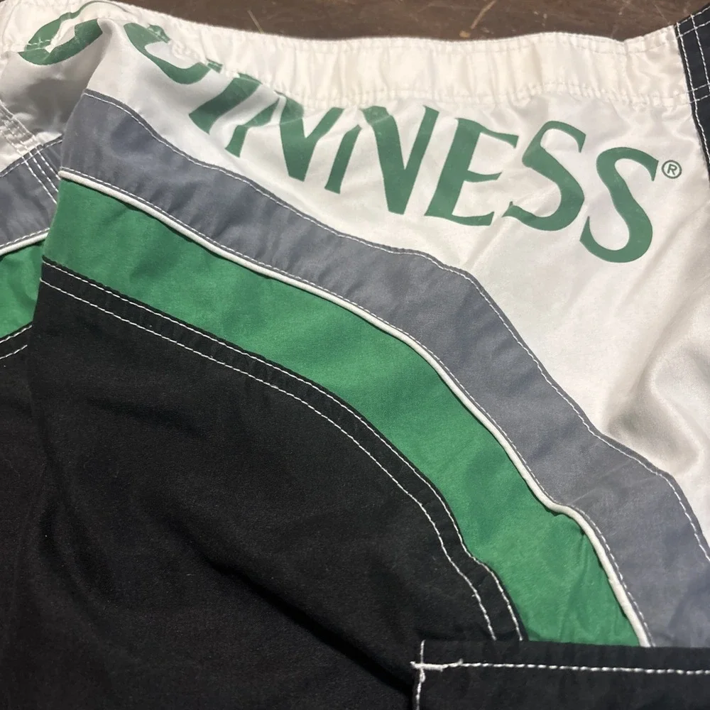 Guinness Official Merch Men's Swimming Trunks Shorts Size Large Mesh Lined Beer